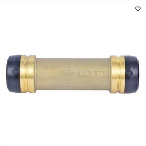 New 1-1/4 " x 1-1/4" Push-to-Connect Slip Brass Coupling Fitting